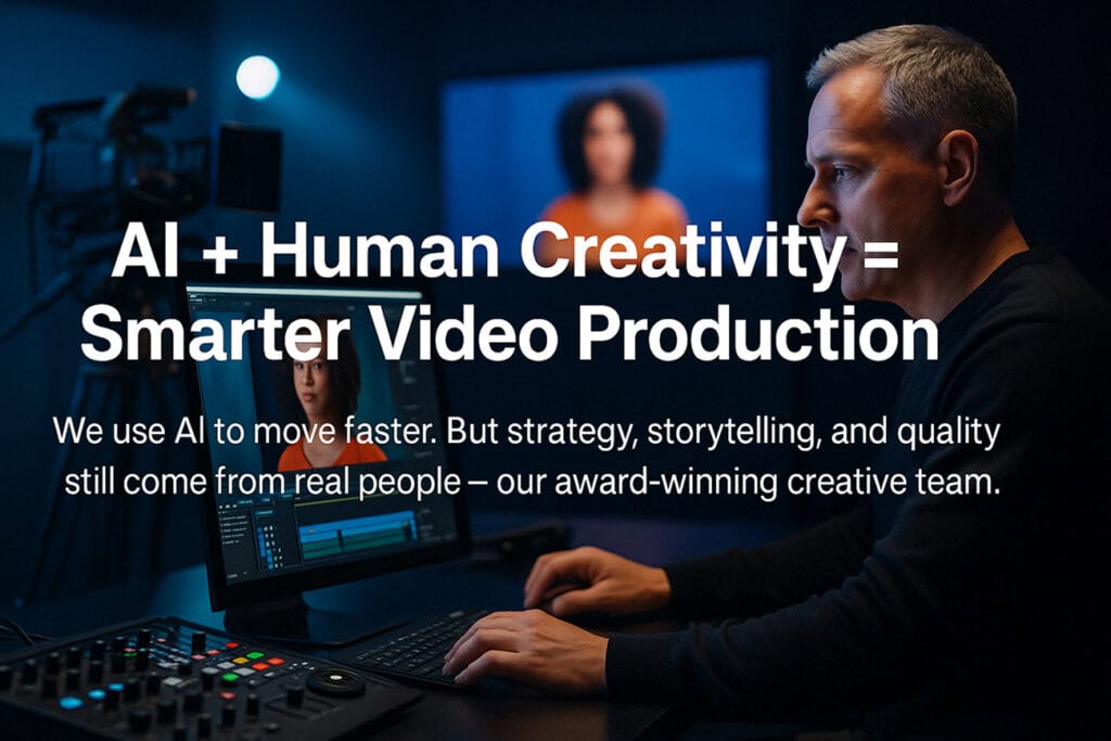 AI-powered video editing interface in 2025