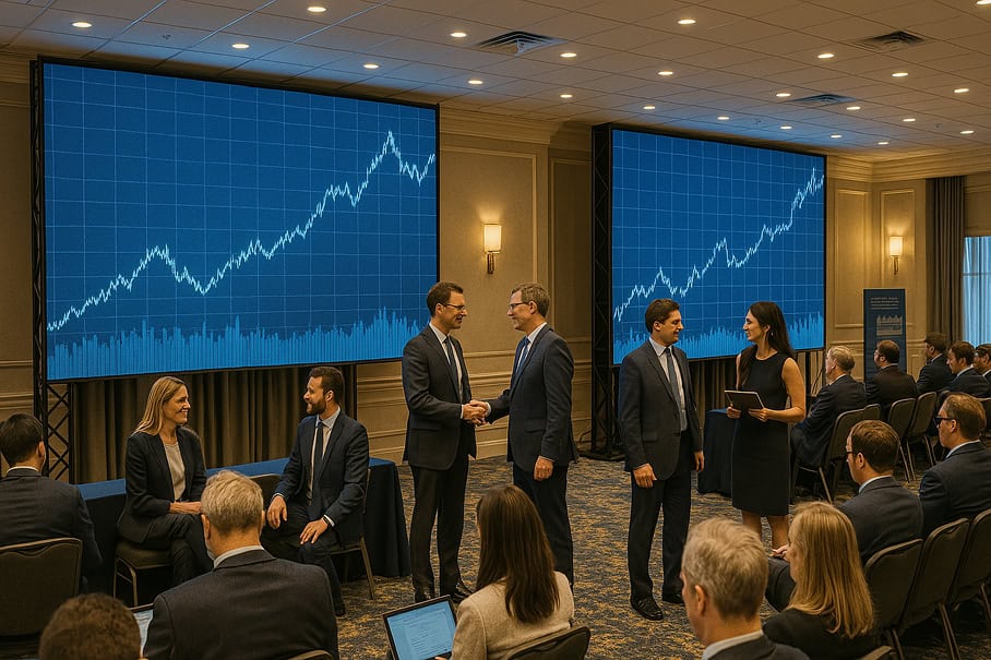 Hybrid event featuring LED video wall technology in NYC