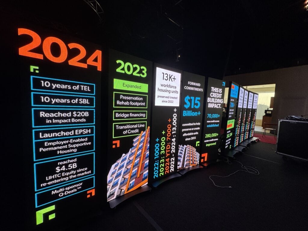 LED poster for Freddie Mac