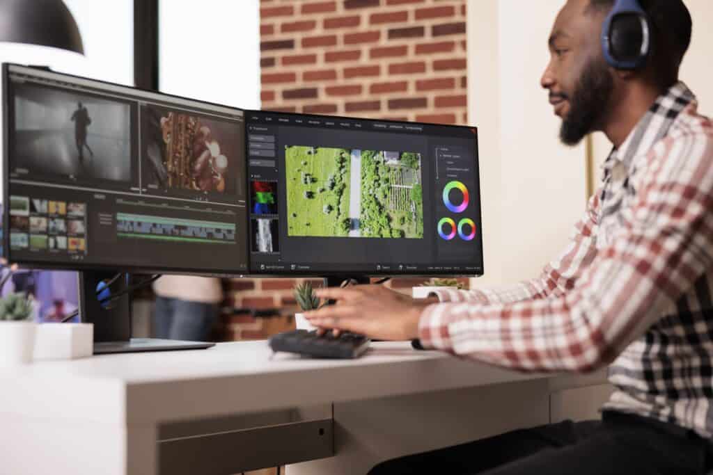High-quality video editing and production services at TriVision Studios, emphasizing cinematic post-production, motion graphics, and multimedia storytelling expertise.