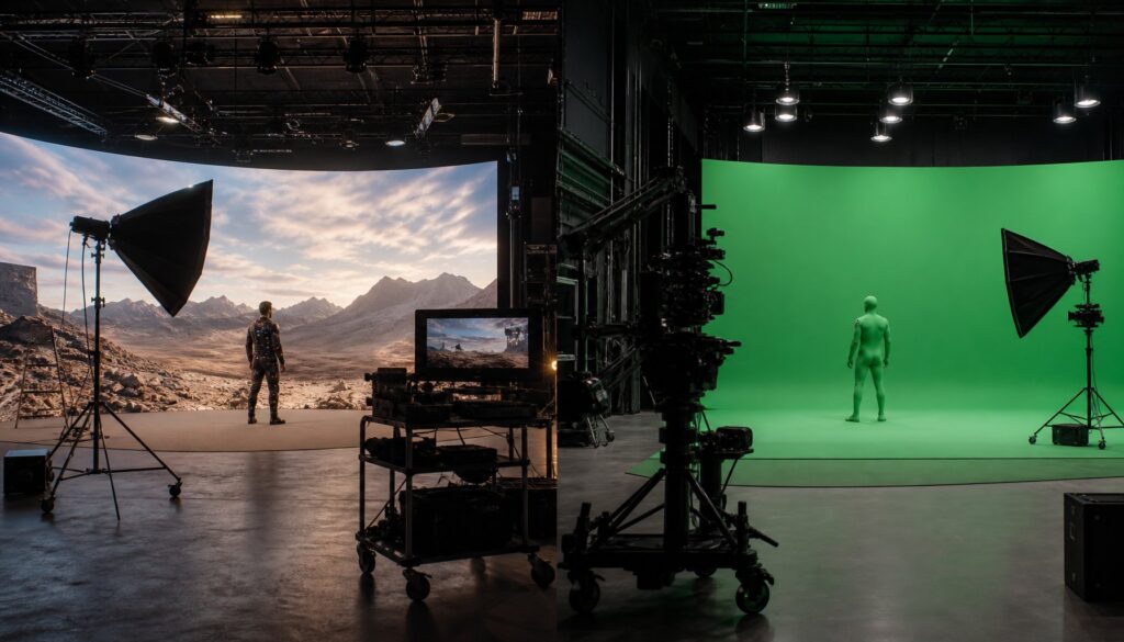 Virtual Production vs Green Screen: Which Should You Use? - featured